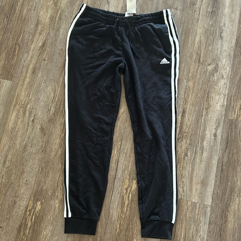 Adidas cotton joggers size large